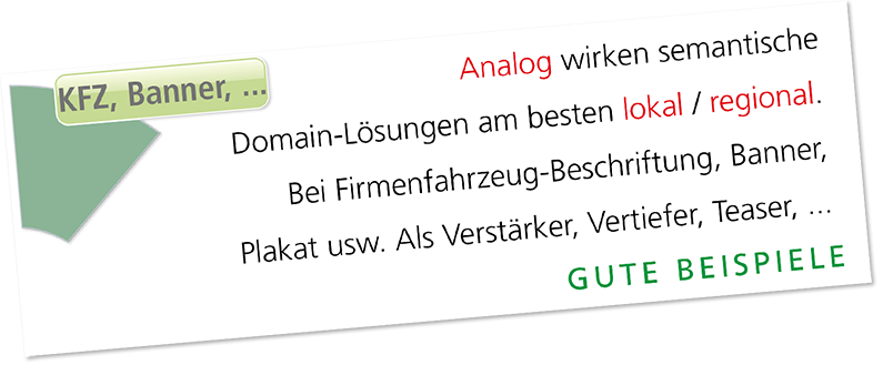 Semantische Domains wirken auch analog